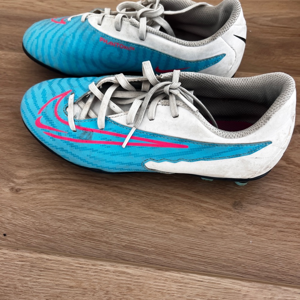 Nike Blue and Pink Soccer Cleats